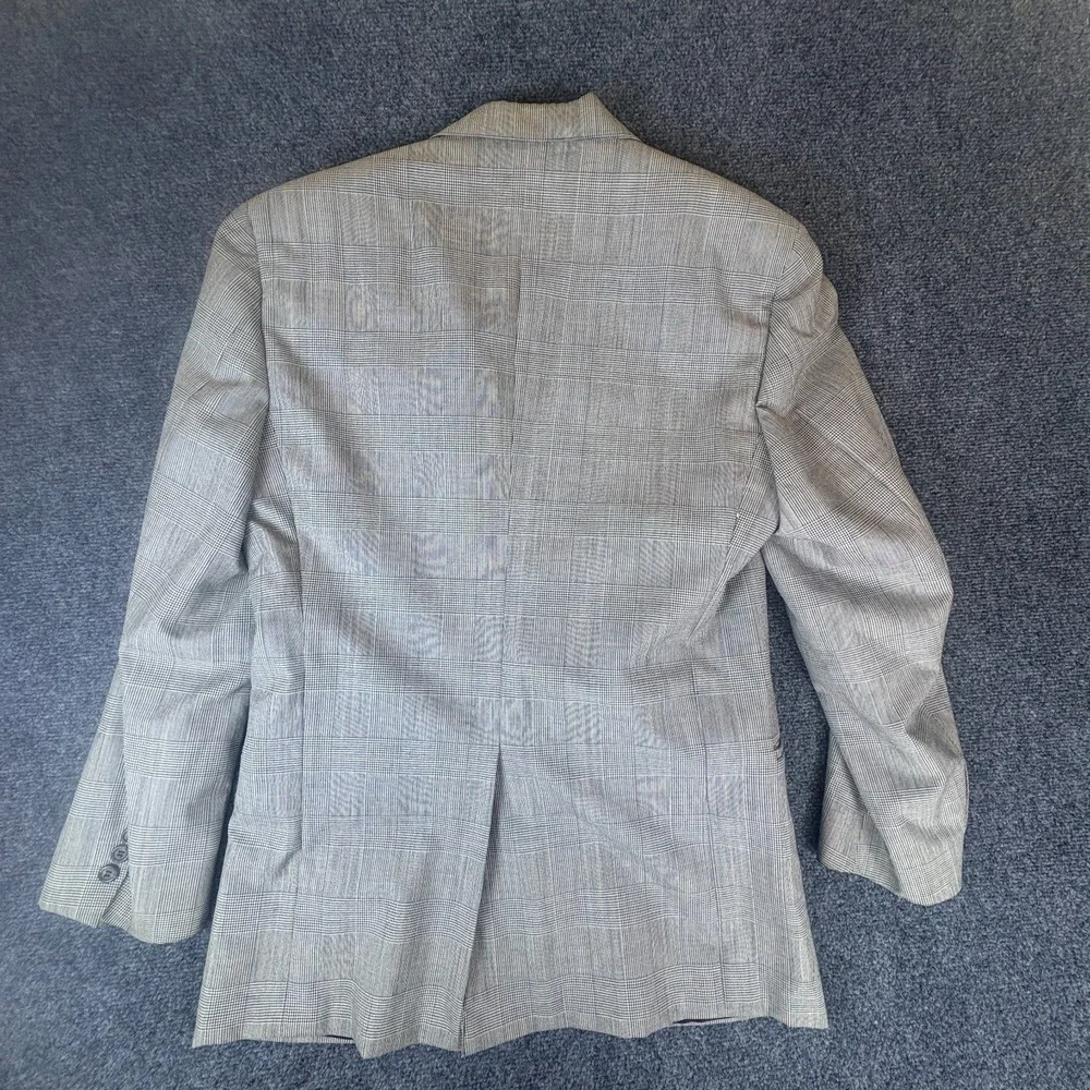 Brooks Brothers Lands' End Blazer Suit Set Mens 40R/34 Gray Glen Plaid Wool